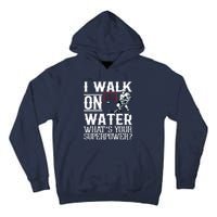 I Walk On Water Ice Hockey Tee Men Women Tall Hoodie