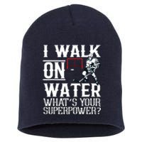 I Walk On Water Ice Hockey Tee Men Women Short Acrylic Beanie