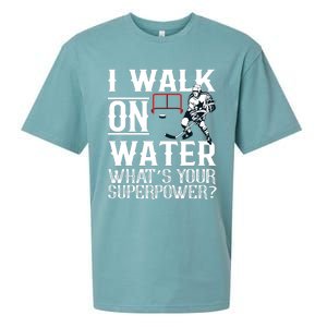 I Walk On Water Ice Hockey Tee Men Women Sueded Cloud Jersey T-Shirt