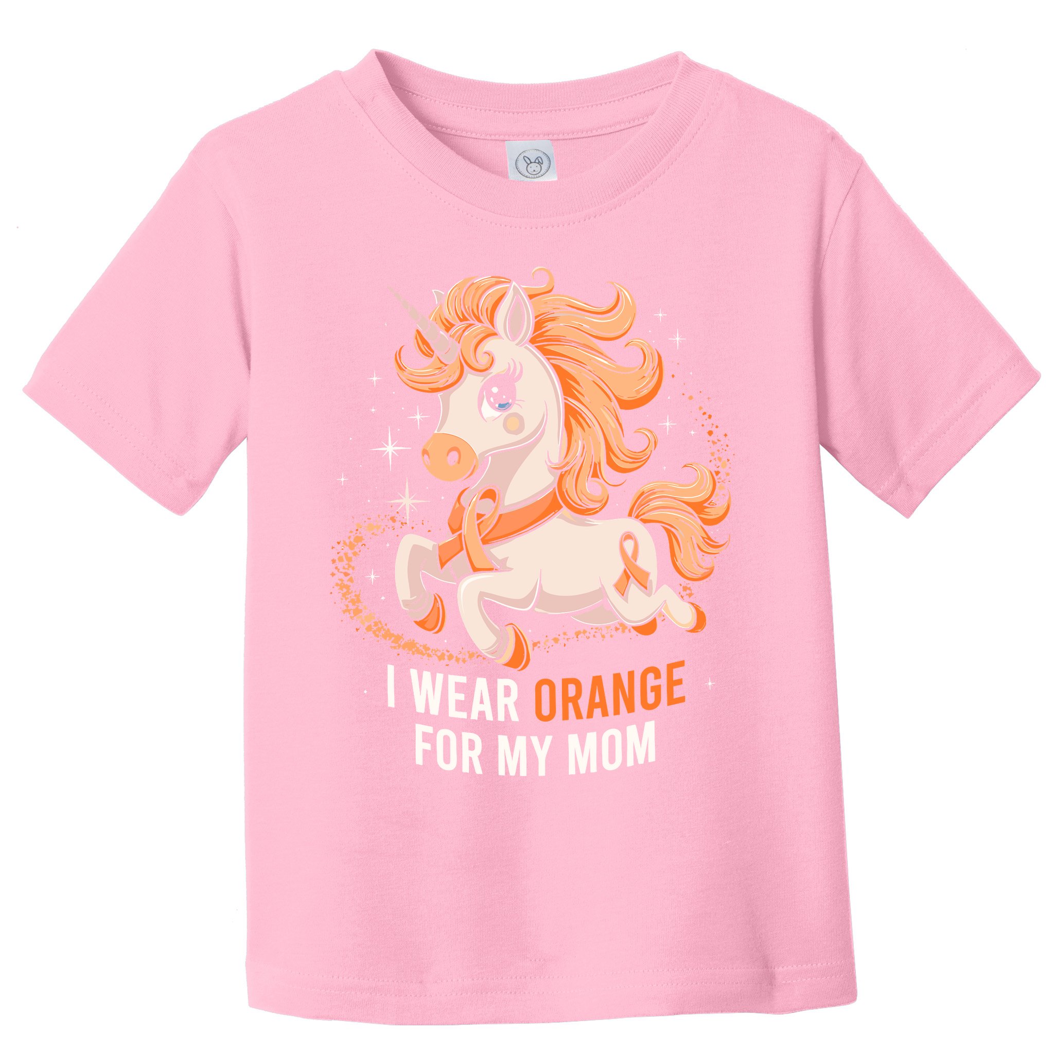 I Wear Orange For My Mom Unicorn MS Awareness Toddler T-Shirt