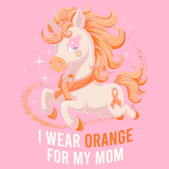 I Wear Orange For My Mom Unicorn MS Awareness Toddler T-Shirt
