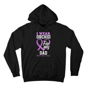 I Wear Orchid For My Dad Father Testicular Cancer Awareness Hoodie