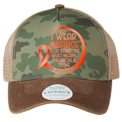 I Wear Orange For Someone Ms Multiple Sclerosis Awareness Legacy Tie Dye Trucker Hat