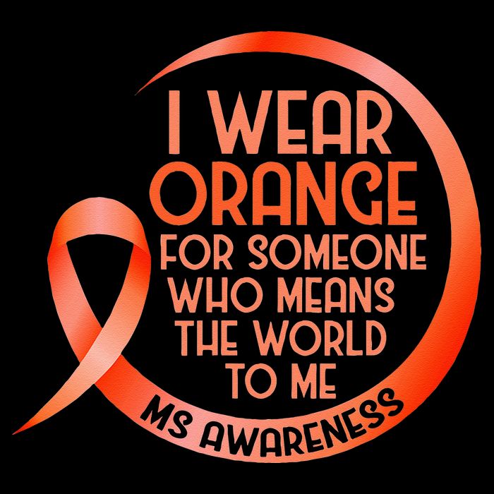 I Wear Orange For Someone Ms Multiple Sclerosis Awareness Premium T-Shirt