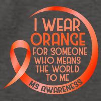 I Wear Orange For Someone Ms Multiple Sclerosis Awareness Vector Backpack