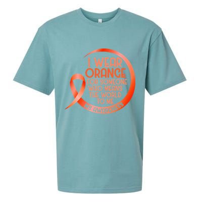 I Wear Orange For Someone Ms Multiple Sclerosis Awareness Sueded Cloud Jersey T-Shirt
