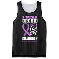 I Wear Orchid For My Grandson Testicular Cancer Awareness Mesh Reversible Basketball Jersey Tank