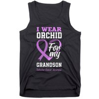 I Wear Orchid For My Grandson Testicular Cancer Awareness Tank Top