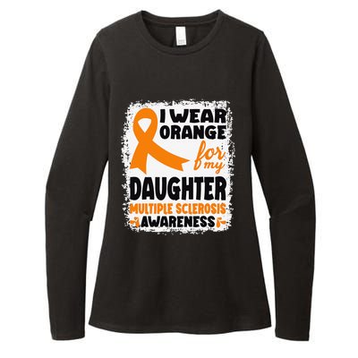 I Wear Orange For My Daughter Multiple Sclerosis Awareness Womens CVC Long Sleeve Shirt