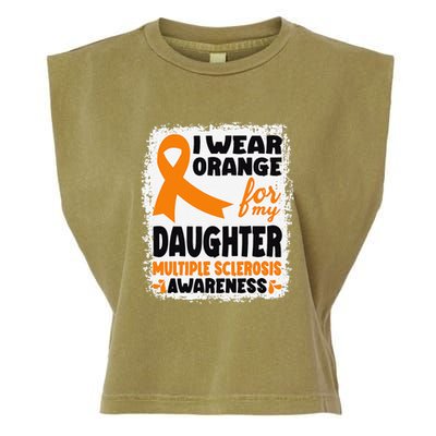 I Wear Orange For My Daughter Multiple Sclerosis Awareness Garment-Dyed Women's Muscle Tee