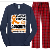 I Wear Orange For My Daughter Multiple Sclerosis Awareness Long Sleeve Pajama Set