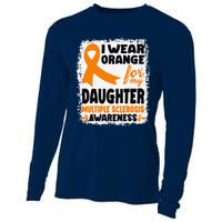 I Wear Orange For My Daughter Multiple Sclerosis Awareness Cooling Performance Long Sleeve Crew