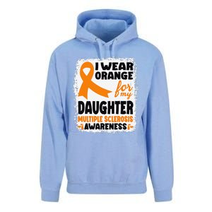 I Wear Orange For My Daughter Multiple Sclerosis Awareness Unisex Surf Hoodie