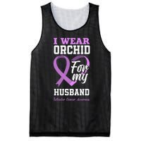 I Wear Orchid For My Husband Testicular Cancer Awareness Mesh Reversible Basketball Jersey Tank