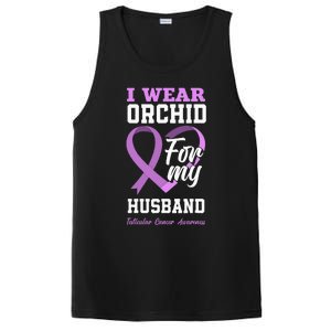 I Wear Orchid For My Husband Testicular Cancer Awareness PosiCharge Competitor Tank