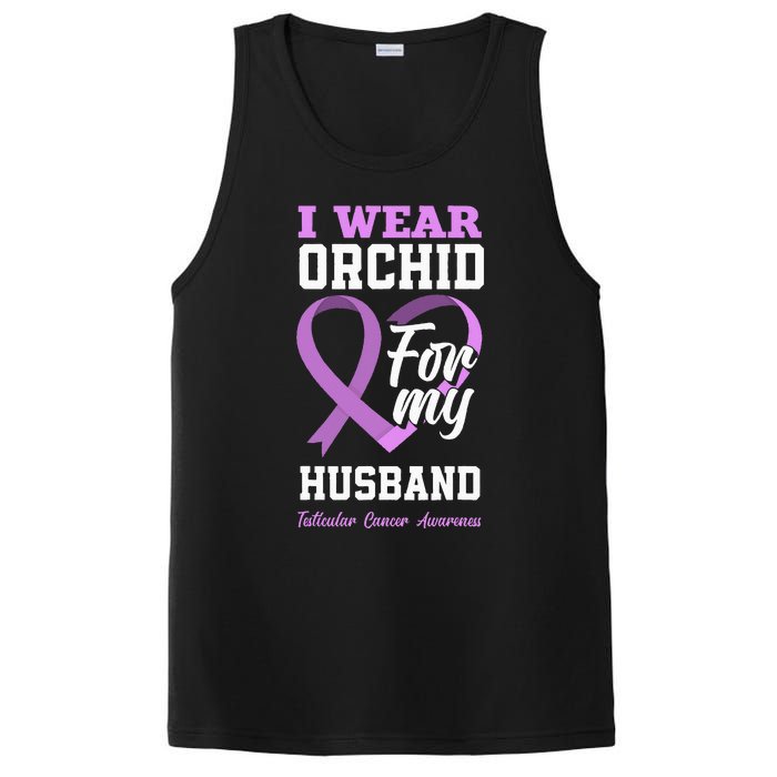 I Wear Orchid For My Husband Testicular Cancer Awareness PosiCharge Competitor Tank