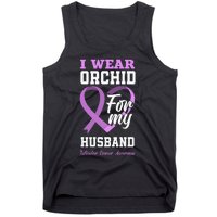 I Wear Orchid For My Husband Testicular Cancer Awareness Tank Top