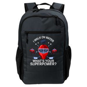 I Walk On Water What´s Your Superpower Ice Hockey Gift Daily Commute Backpack