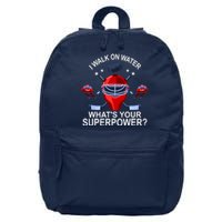 I Walk On Water What´s Your Superpower Ice Hockey Gift 16 in Basic Backpack