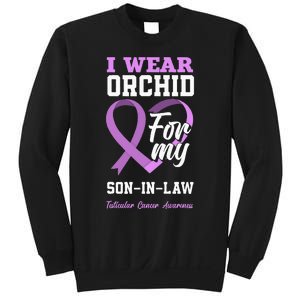 I Wear Orchid For My SonInLaw Testicular Cancer Awareness Sweatshirt