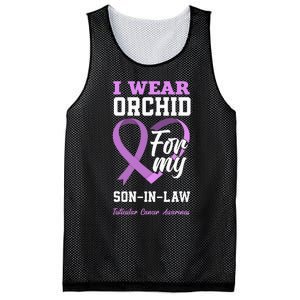 I Wear Orchid For My SonInLaw Testicular Cancer Awareness Mesh Reversible Basketball Jersey Tank