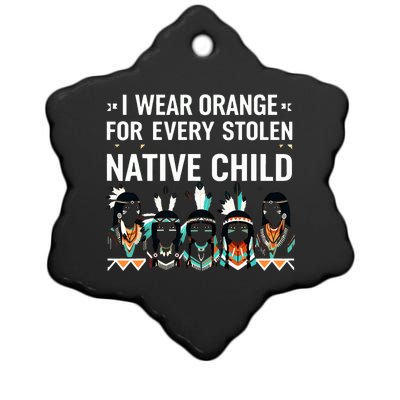 I Wear Orange For Every American Native Child Indian Pride Ceramic Star Ornament