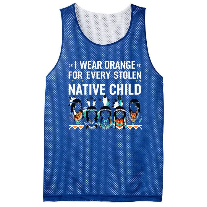 I Wear Orange For Every American Native Child Indian Pride Mesh Reversible Basketball Jersey Tank