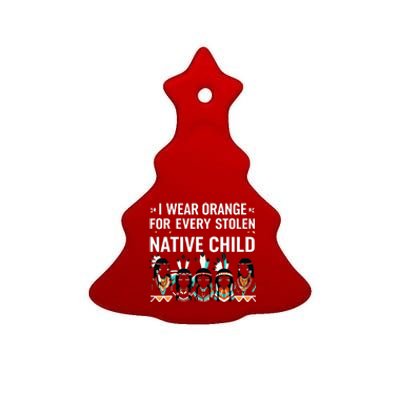 I Wear Orange For Every American Native Child Indian Pride Ceramic Tree Ornament