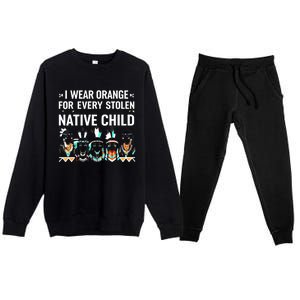 I Wear Orange For Every American Native Child Premium Crewneck Sweatsuit Set