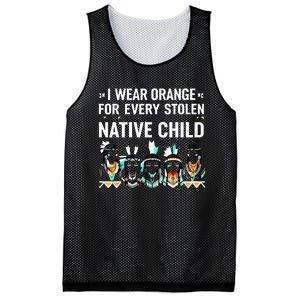 I Wear Orange For Every American Native Child Mesh Reversible Basketball Jersey Tank