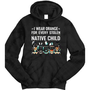 I Wear Orange For Every American Native Child Tie Dye Hoodie