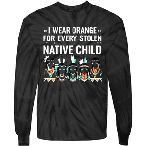 I Wear Orange For Every American Native Child Tie-Dye Long Sleeve Shirt