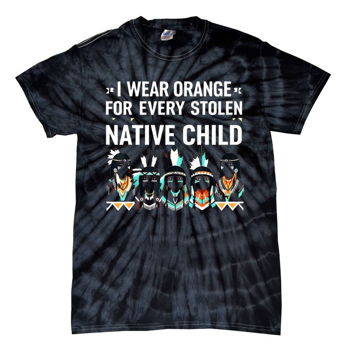 I Wear Orange For Every American Native Child Tie-Dye T-Shirt