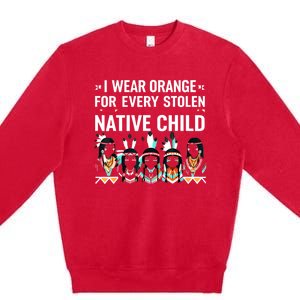 I Wear Orange For Every American Native Child Premium Crewneck Sweatshirt