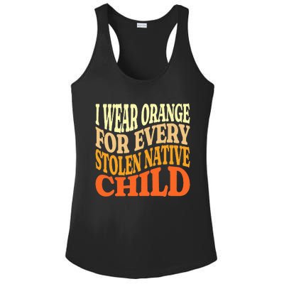 I Wear Orange For Every American Native Child Indian Pride Ladies PosiCharge Competitor Racerback Tank