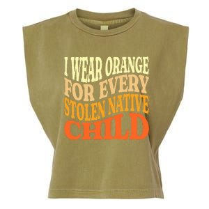 I Wear Orange For Every American Native Child Indian Pride Garment-Dyed Women's Muscle Tee