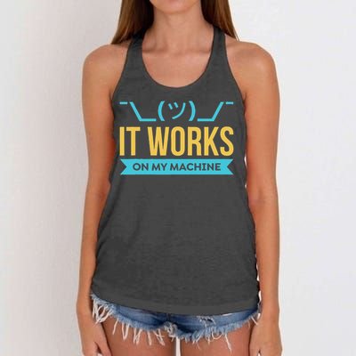 It Works On My Machine Programming Women's Knotted Racerback Tank
