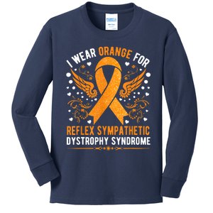 I Wear Orange For Reflex Sympathetic Dystrophy Awareness Kids Long Sleeve Shirt