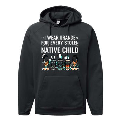 I Wear Orange For Every American Native Child Indian Pride Performance Fleece Hoodie