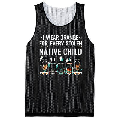 I Wear Orange For Every American Native Child Indian Pride Mesh Reversible Basketball Jersey Tank