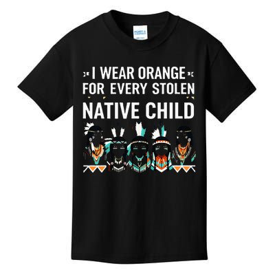 I Wear Orange For Every American Native Child Indian Pride Kids T-Shirt