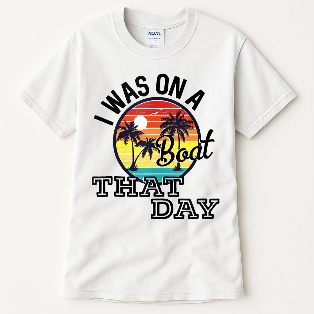 I Was On A Boat That Day Country Music Lyrics Tall T-Shirt
