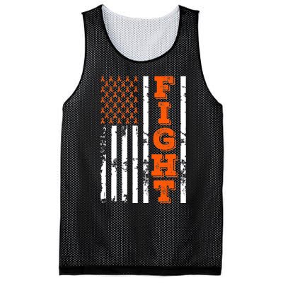 I Wear Orange Fight Kidney Cancer Awareness American Flag Mesh Reversible Basketball Jersey Tank