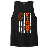 I Wear Orange Fight Kidney Cancer Awareness American Flag PosiCharge Competitor Tank