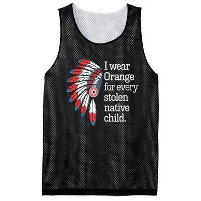 I Wear Orange For Every American Native Child Mesh Reversible Basketball Jersey Tank