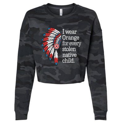 I Wear Orange For Every American Native Child Cropped Pullover Crew