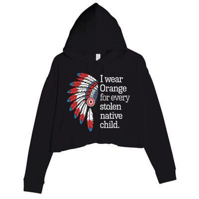 I Wear Orange For Every American Native Child Crop Fleece Hoodie