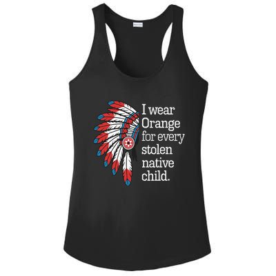 I Wear Orange For Every American Native Child Ladies PosiCharge Competitor Racerback Tank