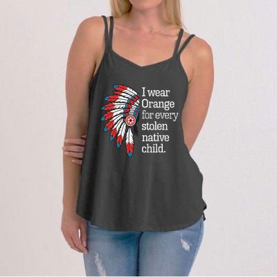 I Wear Orange For Every American Native Child Women's Strappy Tank