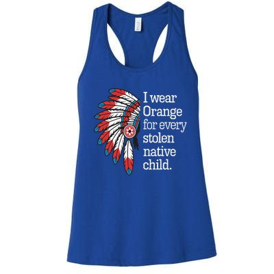 I Wear Orange For Every American Native Child Women's Racerback Tank